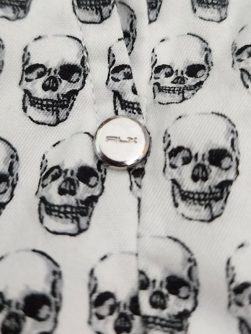 RLX Ralph Lauren Golf Shorts Men's 38 White Black Skull Print 10
